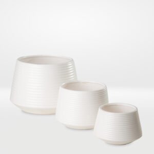 CR POT LINED KUNCUP S, M, L - WH